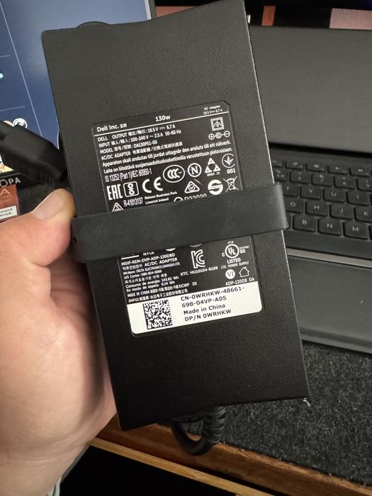 Incarcator Dell 130W 19.5 V 6.7 A DA130PE-00 mufa groasa cu pin pe centru