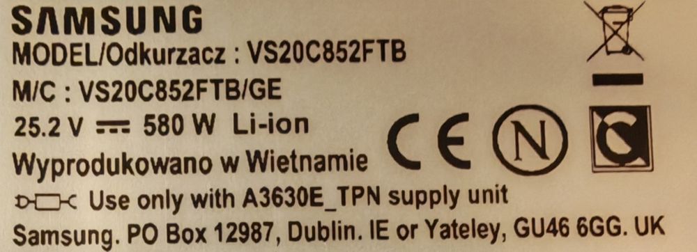 Aspirator vertical Samsung Jet 85