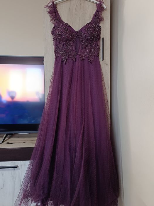 Официална рокля в цвят лилаво размер С-М