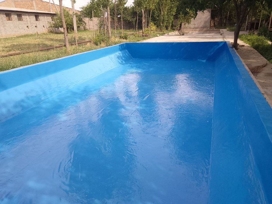 Обшивка бассейнов ПВХ пленкой , срок службы 4-5 лет