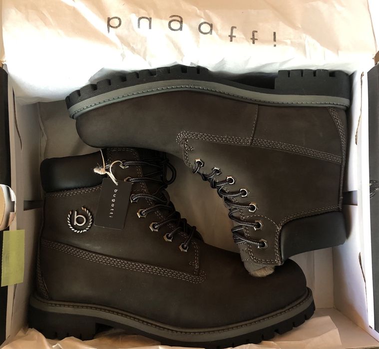 Bugatti Boots ОРИГИНАЛНИ мъжки боти/кубинки естествена кожа - 44/28см