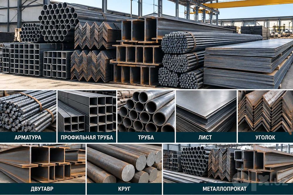 Металлопрокат | Metall optom | Armatura, truba, profil