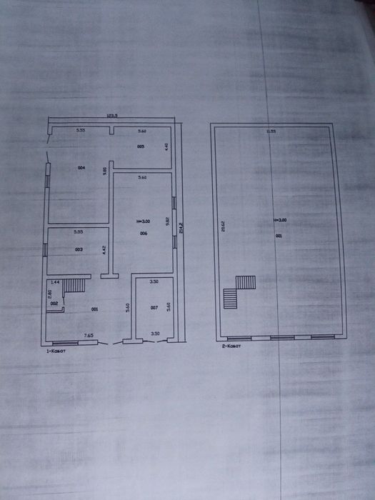 Продаётся двухэтажное здание, рассчитан на 3 этажа в центре города