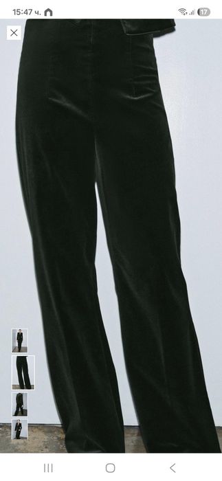 Zara Zw Collection кадифен панталон