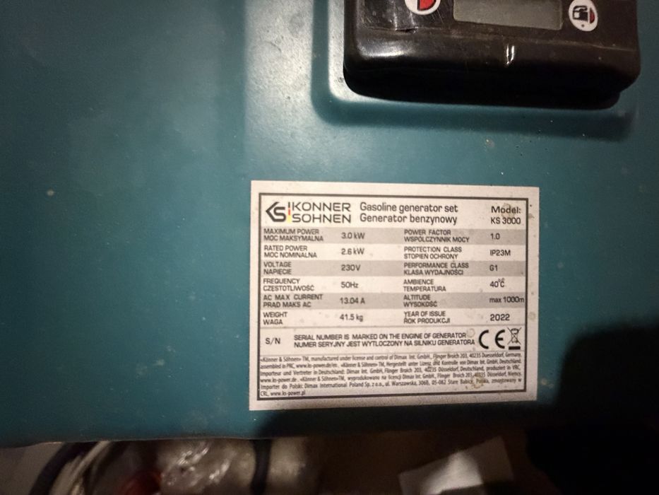 Vand Generator Konner&Sohnen 3000k ks
