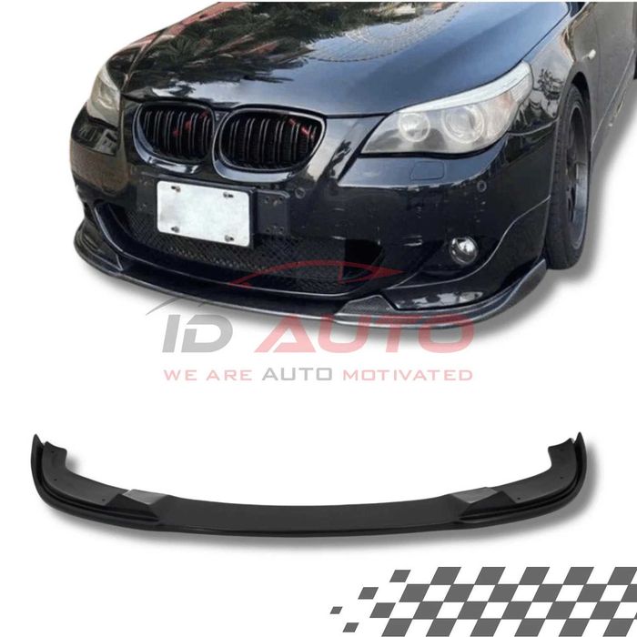 Лип Спойлер за BMW E60 / E61 - предна m5 броня - черен гланц, бмв е60, е61, м5