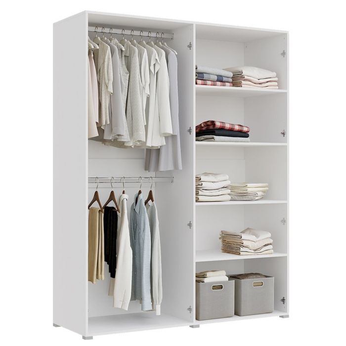 Белый шкаф 4-дверный