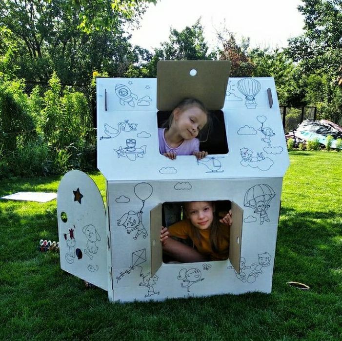 Домик - раскраска. ! Картонный домик