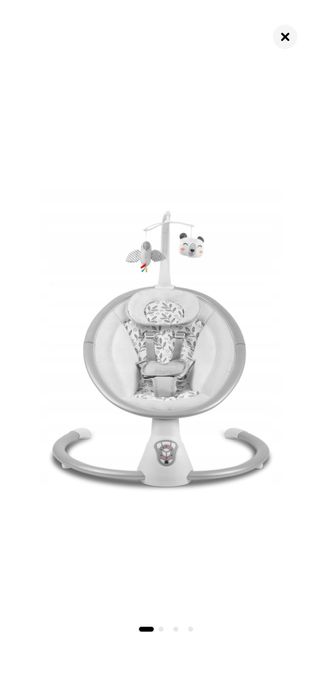 Leagan electric cu vibratii, muzica si jucarii Ricokids 705000, Gri