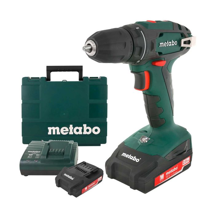 Metabo 18V BS18 винтоверт-акумулаторна бормашина,с 2 батерии и зарядно