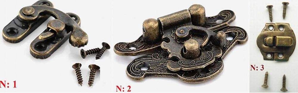 Метална закопчалка за дървена кутия, табла, шах, винтидж стил, 3 вида