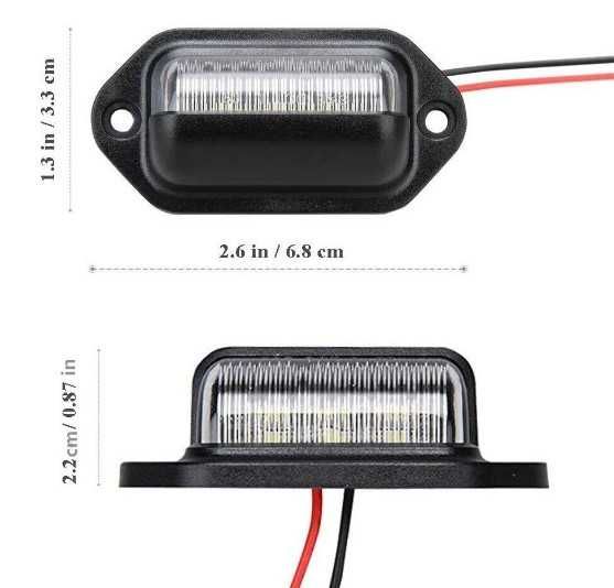 Плафон № 3766 Универсален LED за регистрационен номер 12-24V