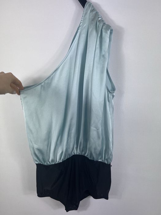 PINKO боди с едно рамо в синьо и черно