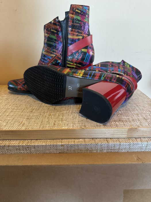 Ghetute multicolor, piele naturala