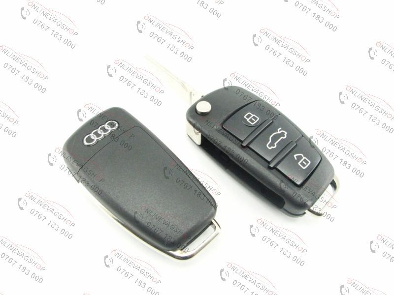 Carcasa cheie briceag 3 butoane si logo Audi pt A3/ A4/ A6/Q7