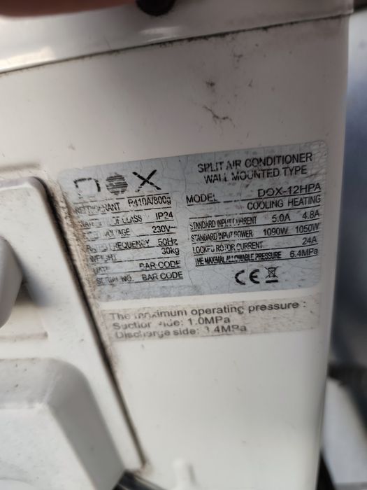 Aer conditionat 12000 BTU,   DOX  (RADOX)