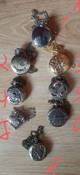 Нови джобни гравирани кварцови часовници-20 лв