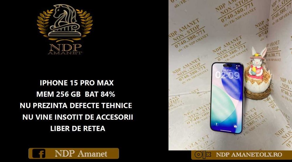 NDP Amanet Calea Mosilor 298  IPHONE 15 PRO MAX (53614)
