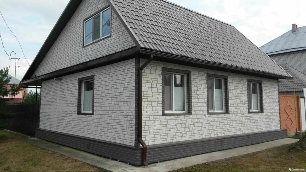 Сайдинг керамогранит профлист ( монтаж фасада)