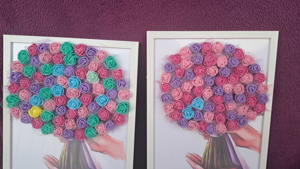 Букет в рамка- подарък за осми март