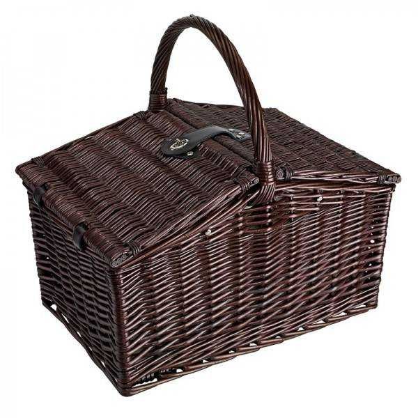 NOU Cos picnic Richmond Park, rachita, 4 persoane, elegant, complet echipat ideal cadou