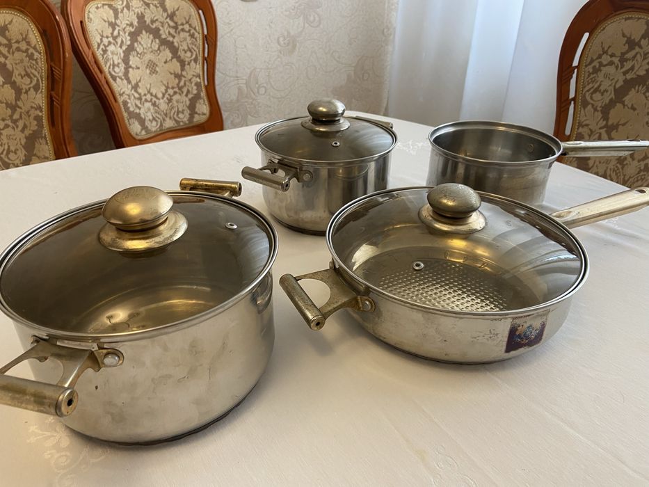 Набор кастрюль и сковорода сковородка сотейник