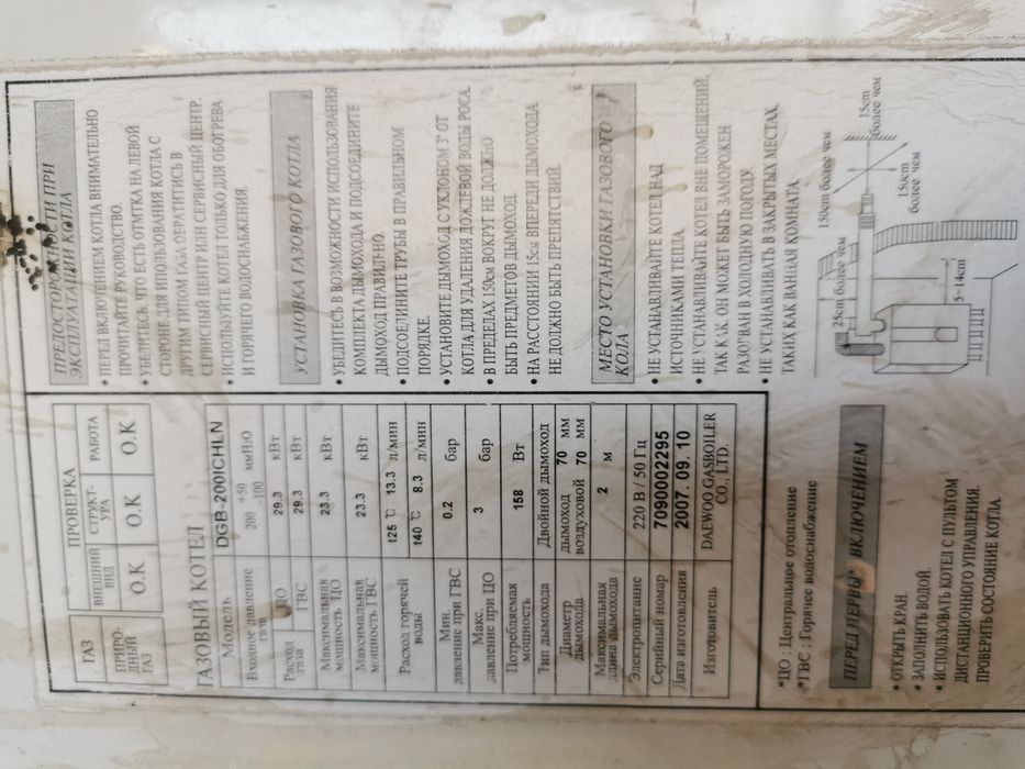 Газовый котел Дайво