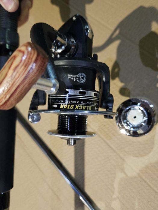 Нова!Въдици 1.80м.150-300гр акция.С макара стоп лагер.От две части