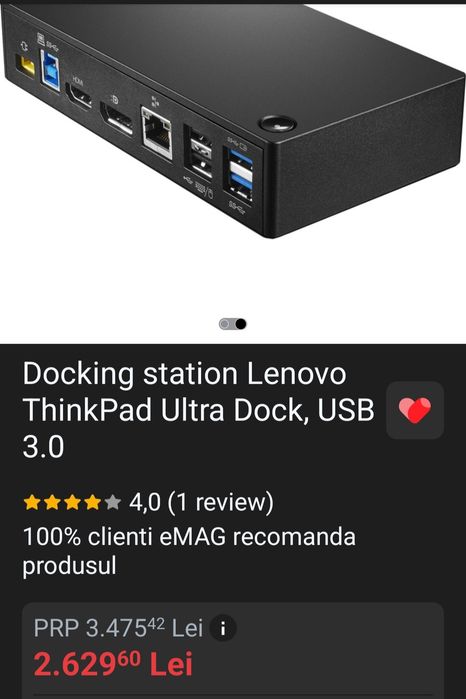 Docking stationLenovo Think Pad  ultra dock usb3.0