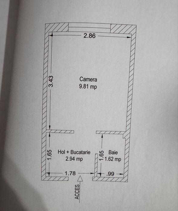 Vand garsoniera zona lipovei