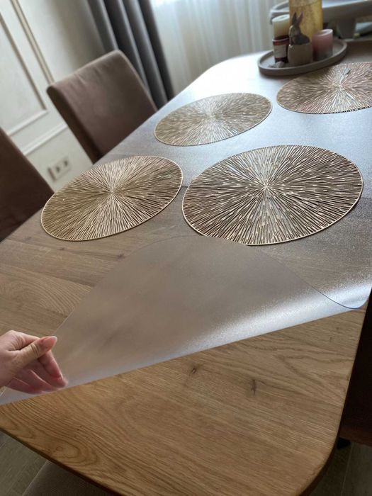 Мягкое стекло матовое 2 мм силиконовая прозрачная скатерть на стол ПВХ