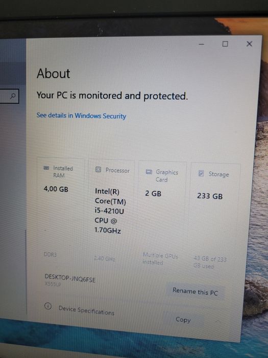 Laptop Asus X555 intel i5 ssd video dedicat 2gb