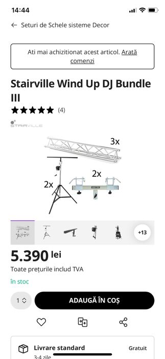 Schela lumini completa Stairville Wind Up DJ Bundle III