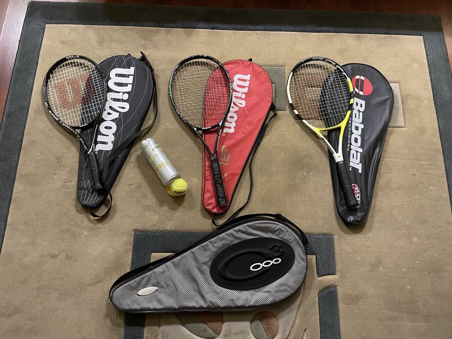 Ракетки, чехлы и мячи для большого тенниса