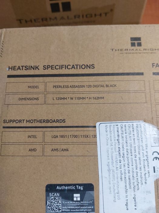 Cooler cpu  Thermalright Peerless Assasin 120 Digital nou,am5,1700,blk