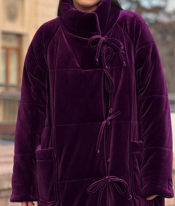 Зимнний теплый пуховик