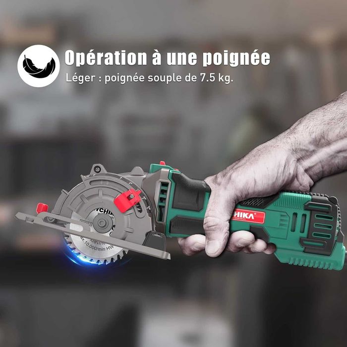 Mini ferăstrău circular HYCHIKA 500W, 4500RPM