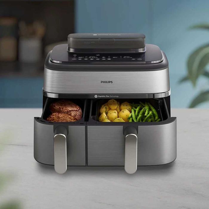 Аэрогриль Philips Airfryer 5000 Series Dual Basket NA555 с гарантией.