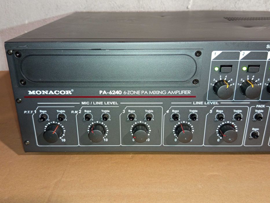 100V yсилвател Monacor PA-6240 за заведение, хотел