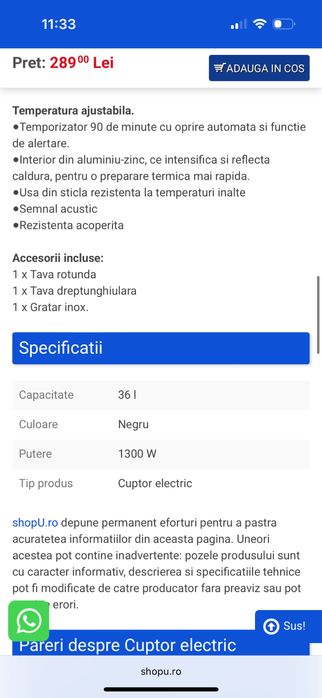 Cuptor electric ——————————-