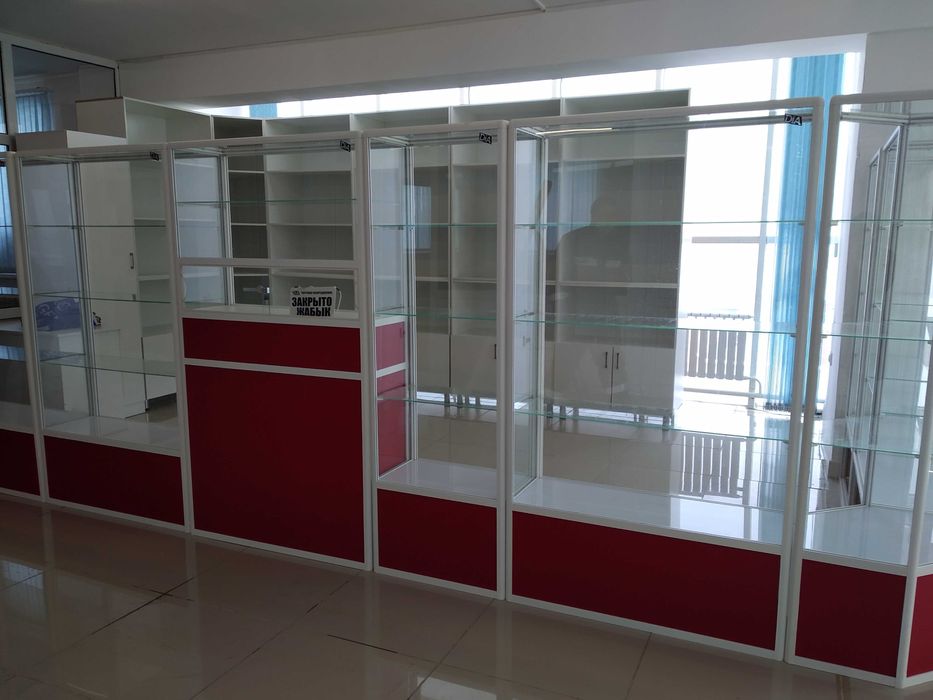 Прилавок витрина, стеклянная, metal oynaly vitrina va prilavkalar