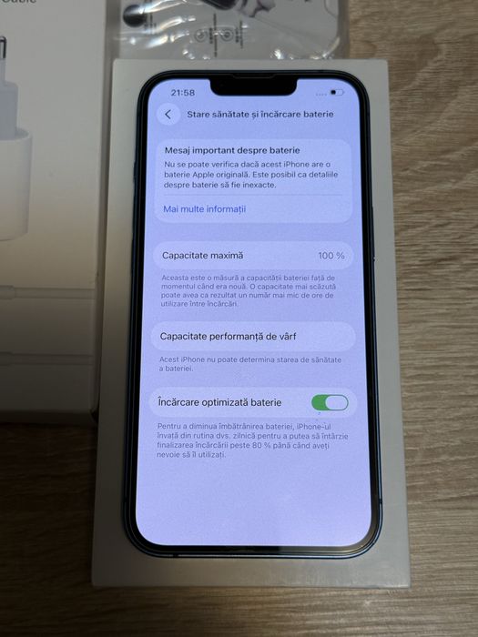 iPhone 13 blue - Baterie 100%