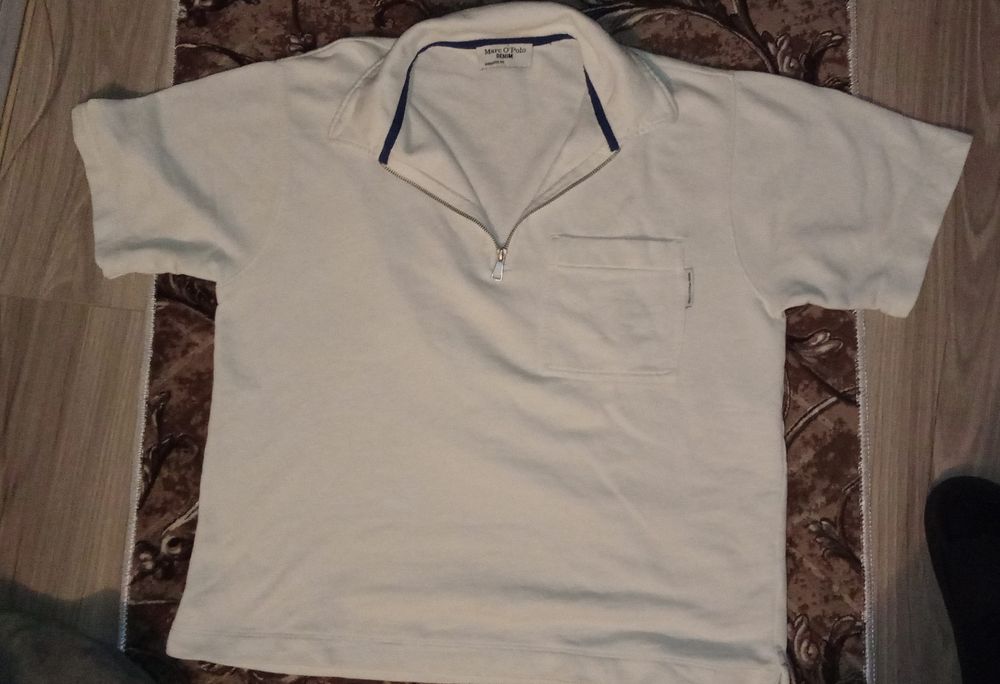 Tricou Polo Marc O'Polo Denim original – Alb / Crem – Stil Old Money
