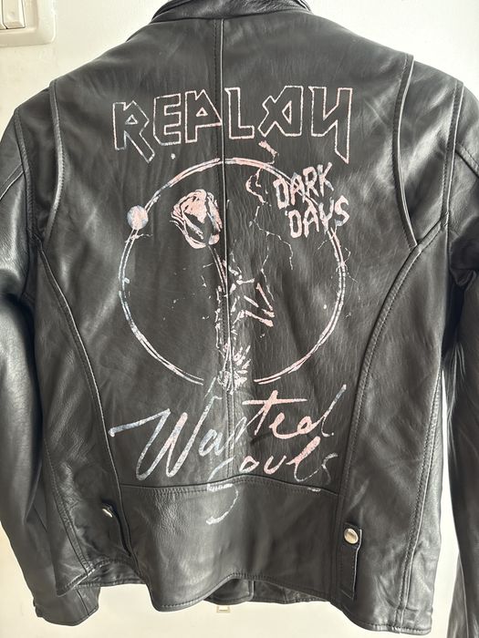 Geacă Piele Naturală REPLAY „Dark Days” Ediție Limitată Damă • Made in Italy • Mărimea S • Stare Top!