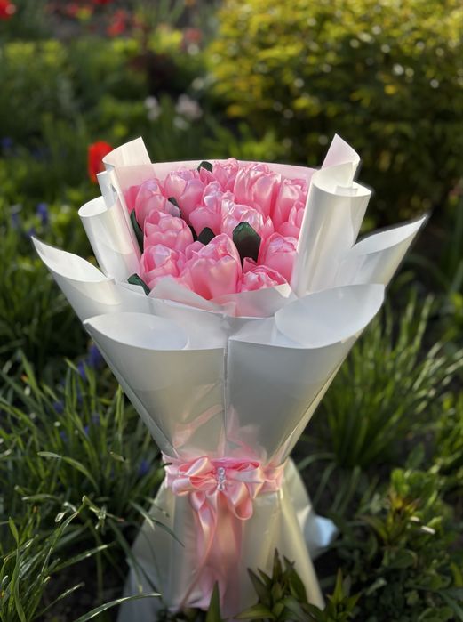 Buchet de flori din satin