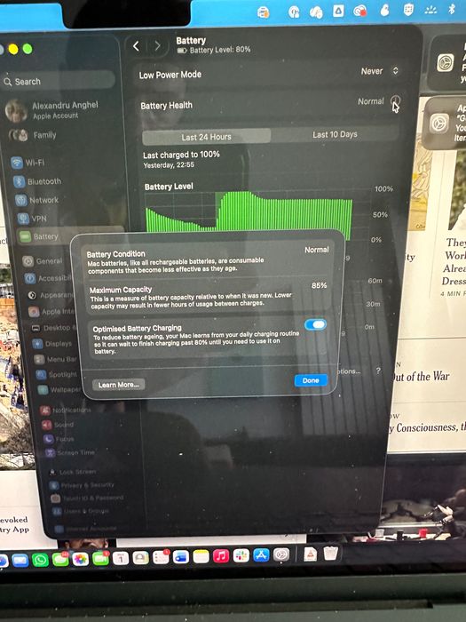 MacBook Air M2 (2022) 13" – 16GB RAM / 512GB SSD / Midnight – Performanță Apple fără ventilator