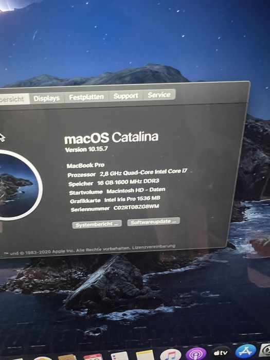 Laptop apple i7 cu 16 gb rami