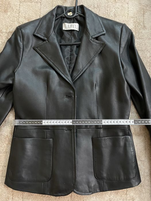 Vand sacou piele naturala dama, negru, S