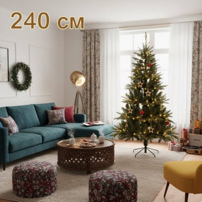 Красива коледна елха с естествено излъчване – празниците започват тук!