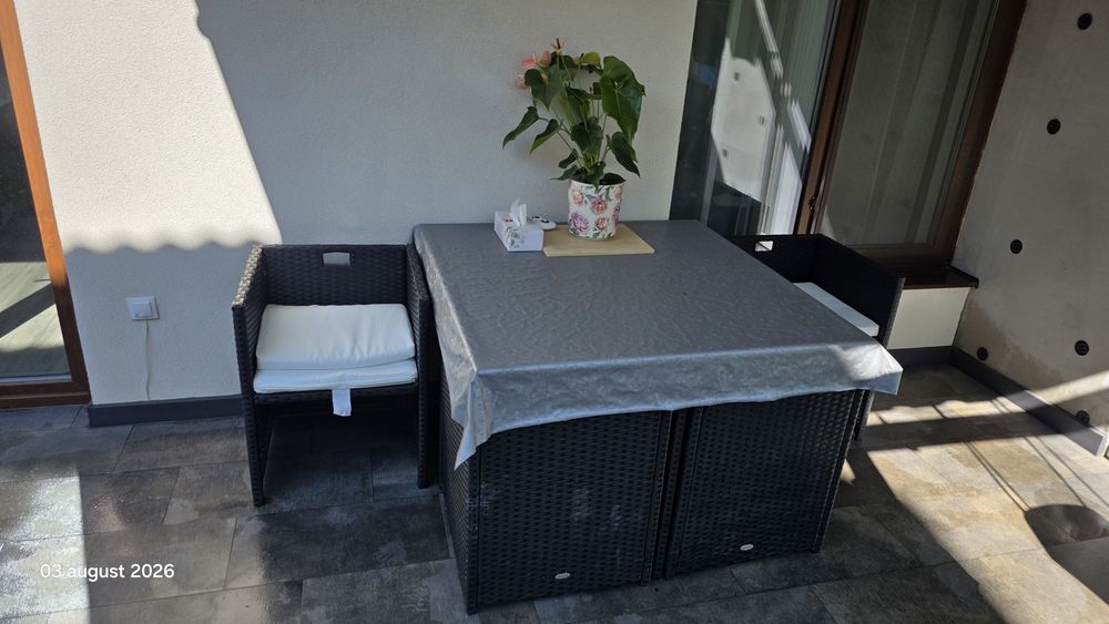 Set masa cu 4 scaune gradina terasa Outsunny